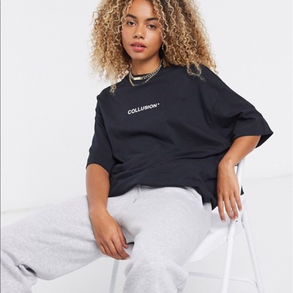 ASOS - Collusion Black Unisex T-Shirt - Picture 3 of 5